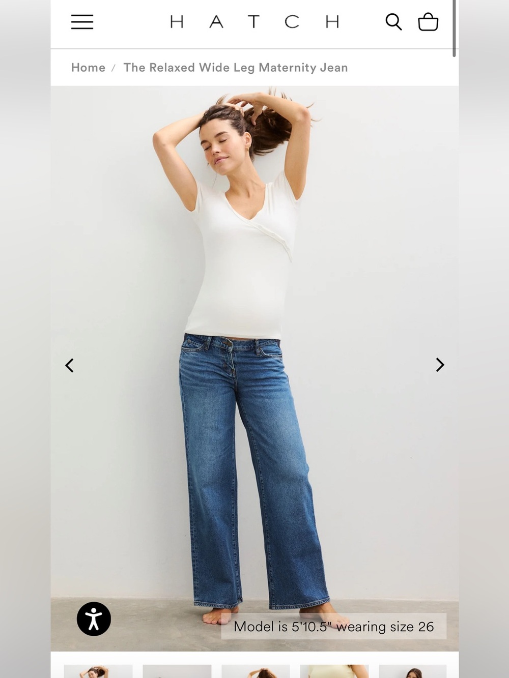 Hatch Maternity Relaxed Wide Leg